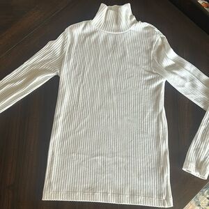 J.Crew cream ribbed turtleneck sz M